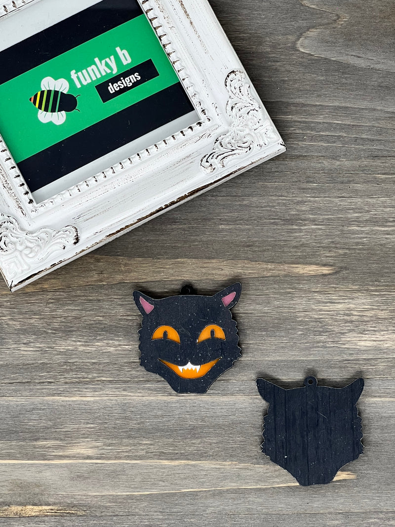 Halloween Cat Acrylic Charm