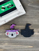 Purple Galaxy Koala Witch Acrylic Charm
