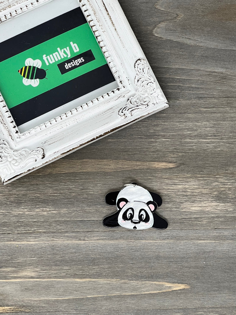 Surprised Panda Acrylic Charm