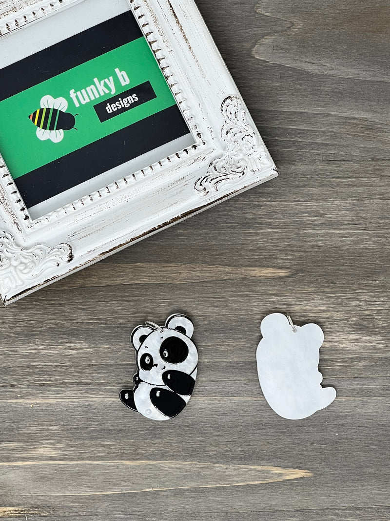 Playful Panda Acrylic Charm