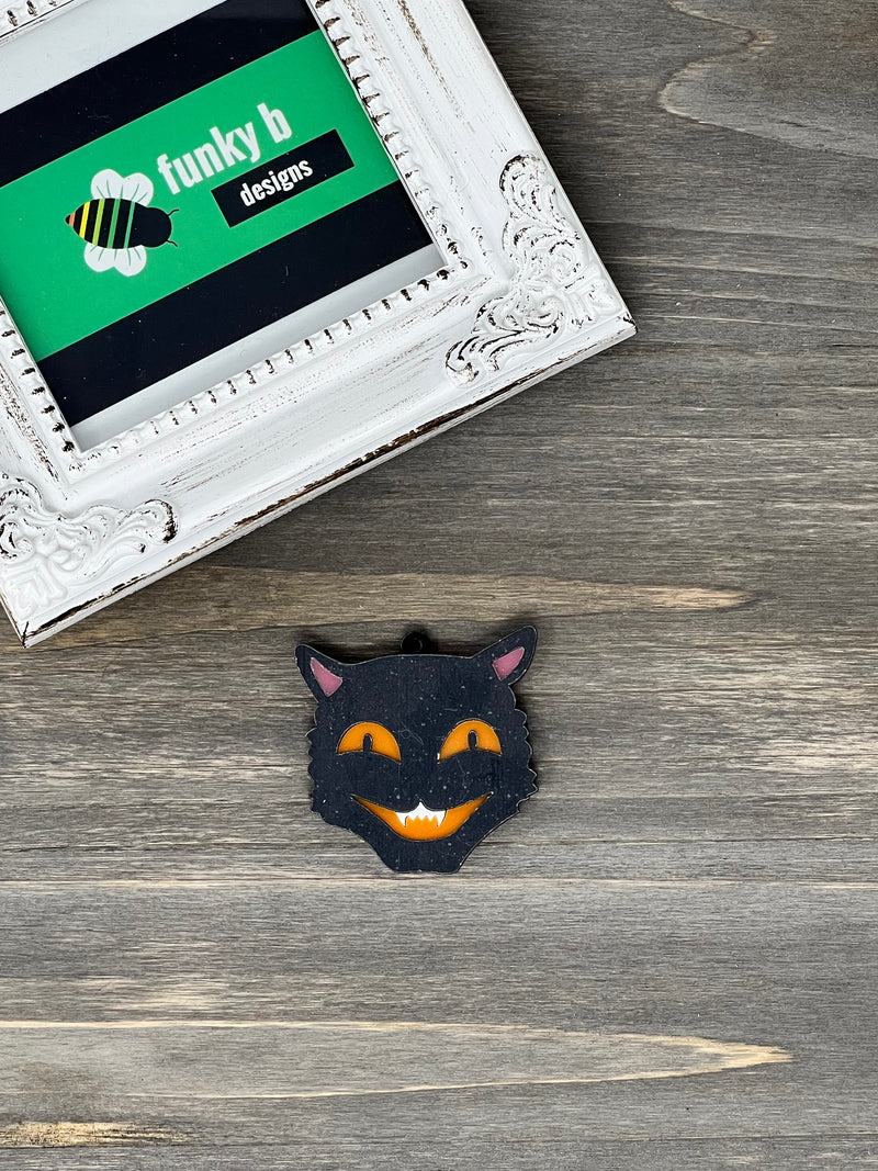 Halloween Cat Acrylic Charm