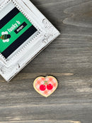 Cherry Heart Acrylic Charm