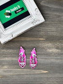 Flaming Skeleton Acrylic Charm