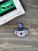 Blue Galaxy Koala Witch Acrylic Charm