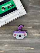 Purple Galaxy Koala Witch Acrylic Charm