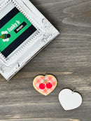 Cherry Heart Acrylic Charm