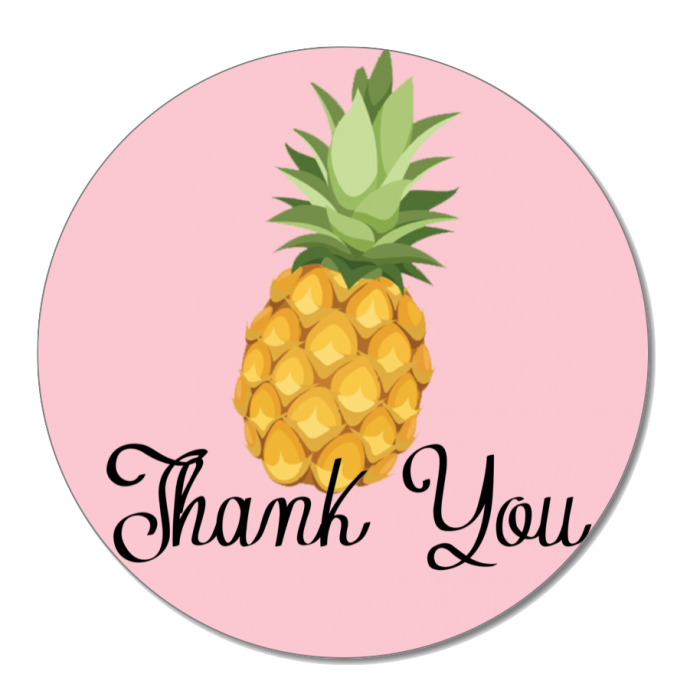 2.5" Pineapple Sticker (sheet of 12 stickers)