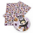 Purple Witch Cuties Faux Leather Sheet