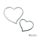 Silvertone Heart Connectors