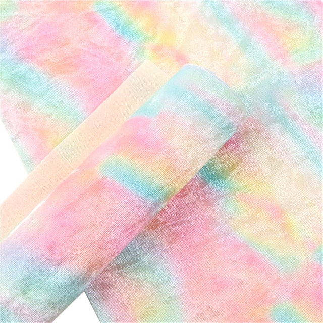 Unicorn Tie-Dye Velvet Fabric Sheet